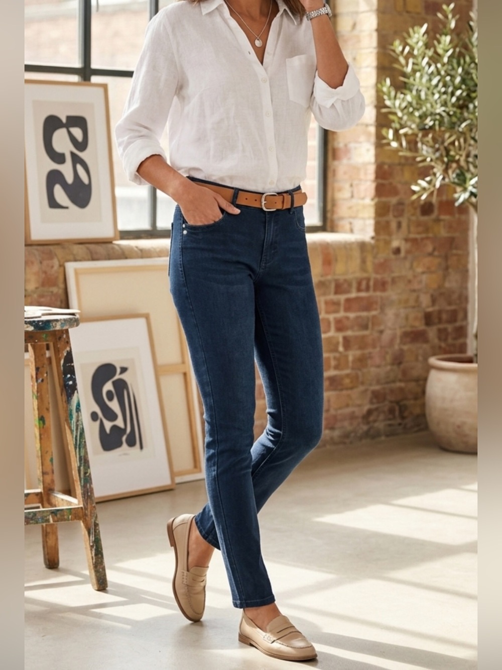 NWT Carreli Jeans Sarah High Rise Skinny Dark Blue Indigo Fall Winter 27 stretch